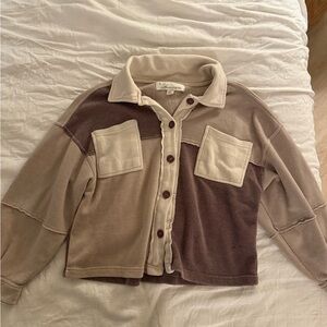 Vintage Havana Colorblock Button-Up Jacket